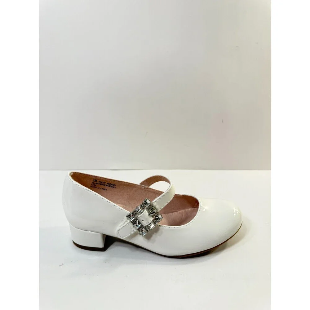 Kelly & Katie Youths Block Heel White US 1 Youths